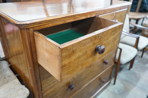 A Victorian mahogany chest of drawers, width 122cm, depth 55cm, height 120cm